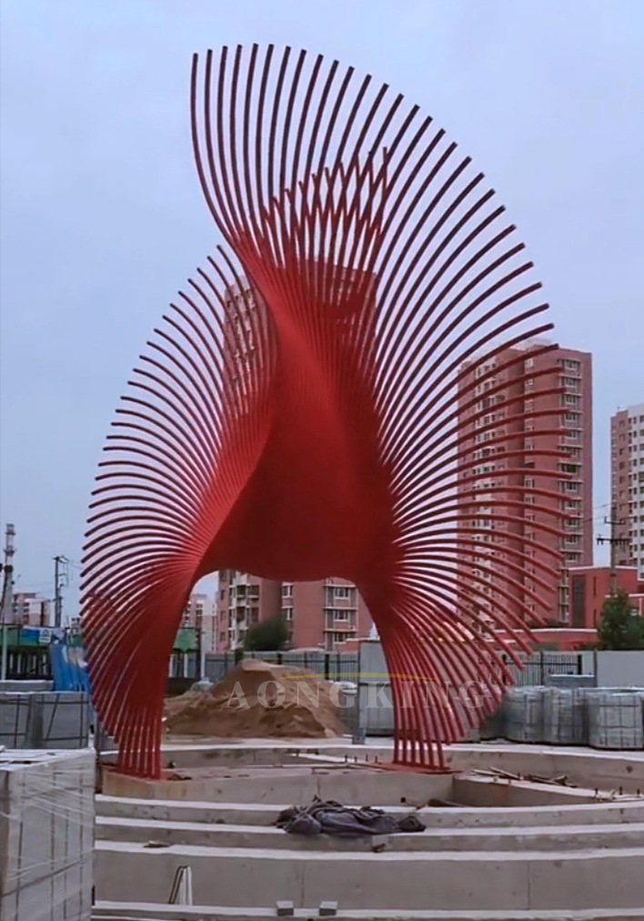 stainless steel Optical illusion sculptures (1)