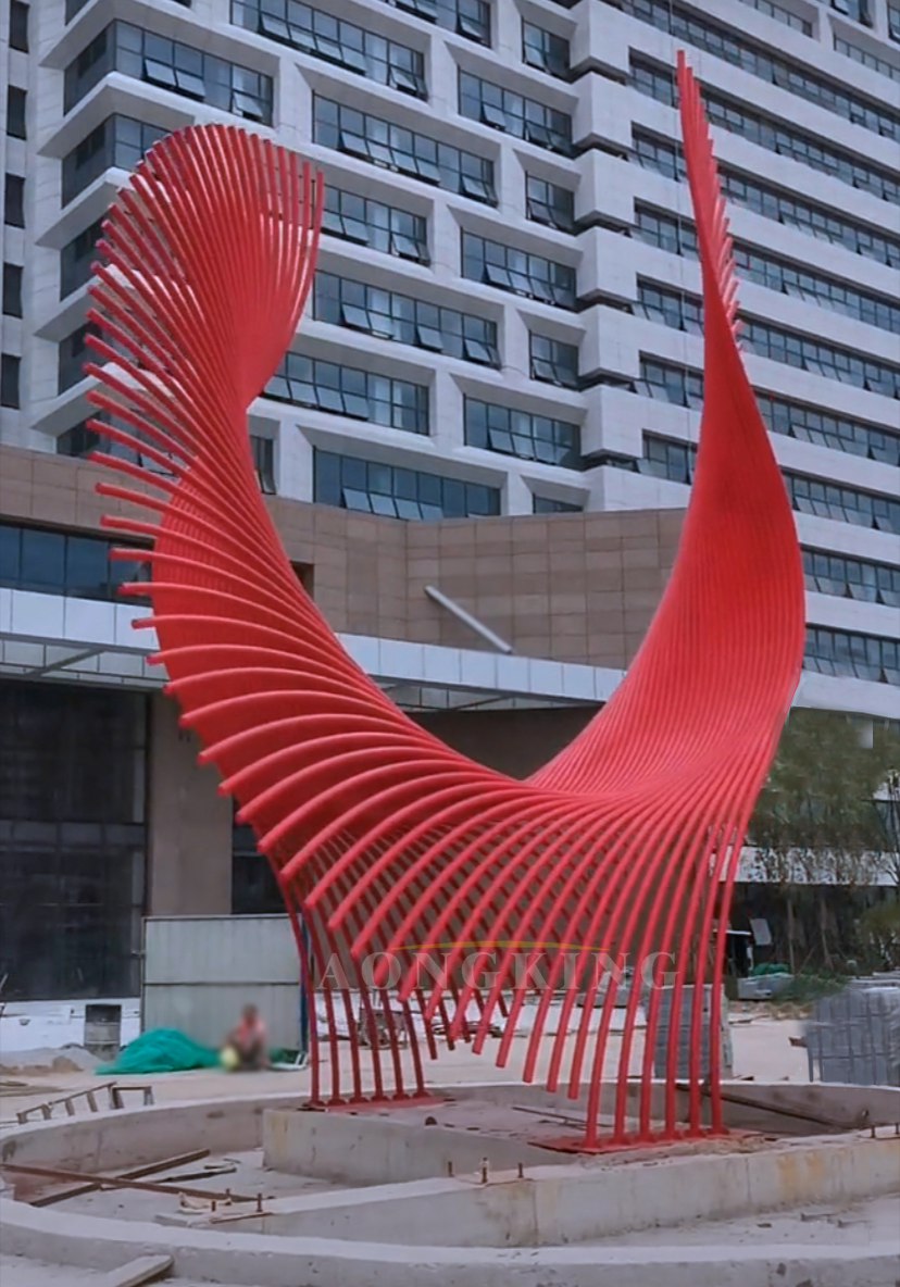 stainless steel Optical illusion sculptures (5)