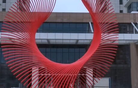 stainless steel Optical illusion sculptures (7)