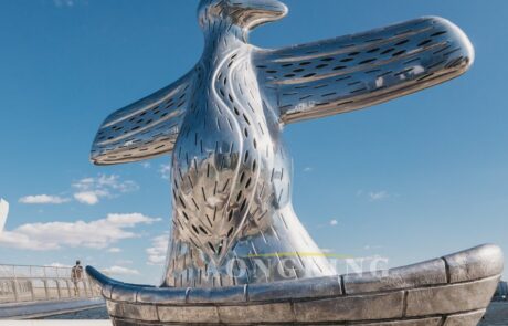 stainless steel Precision penguin sculpture