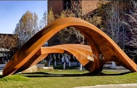Architectural corten steel sculpture (1)