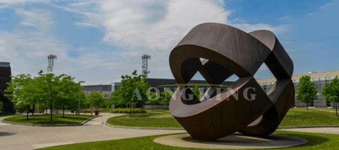 Industrial chic steel sculpture