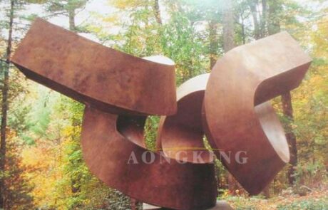 Rust-covered steel sculpture