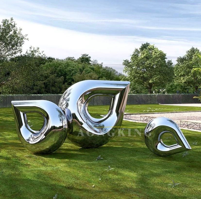 Stainless steel garden masterpiece sculpture