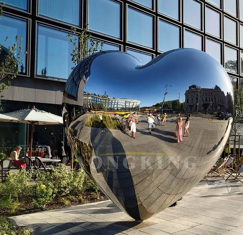 mirror heart Shopping Center Sculpture