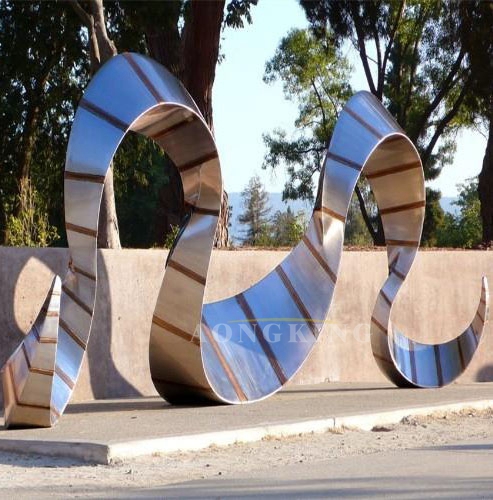 ribbon open-air metal sculpture