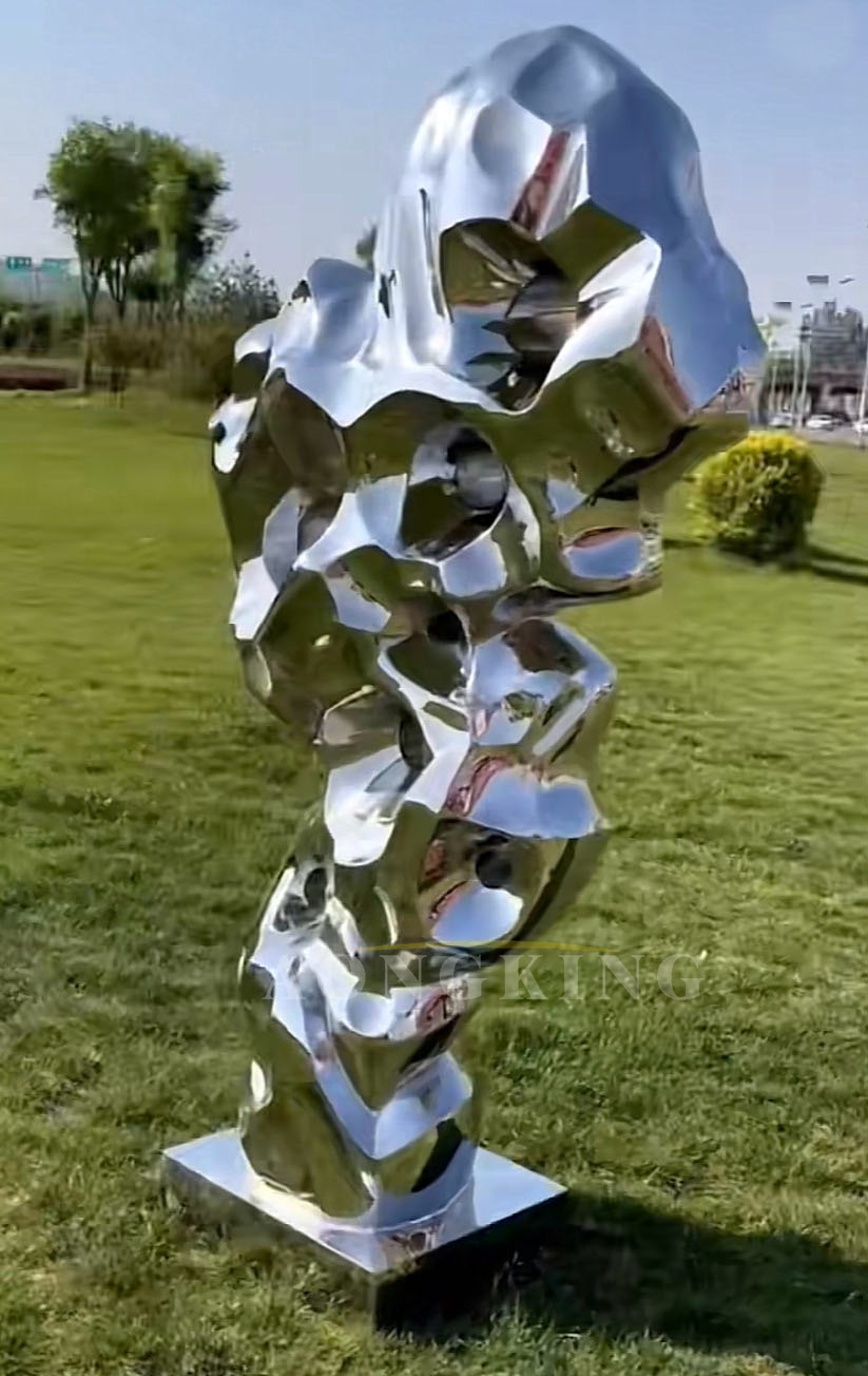 stainless steel garden entrance sculpture (2)