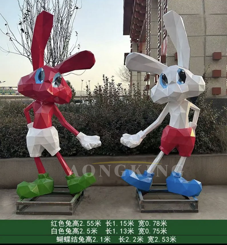 stainless steel rabbit resort Sculpture