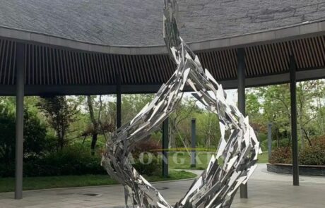 stainless steel surrealist sculpture