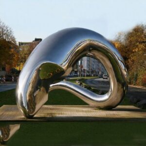 polished outdoor garden decor stainless steel sculpture