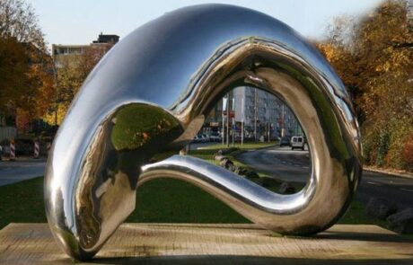 polished outdoor garden decor stainless steel sculpture