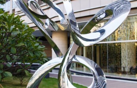 Outdoor superior environment decoration Abstract statue Butterfly metal stainless steel art sculpture