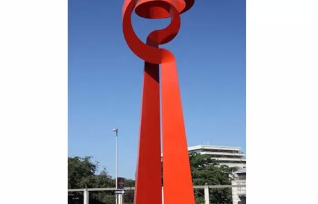 Outside Large Contemporary Painted Sculpture Stainless Steel Corrosion Stability1