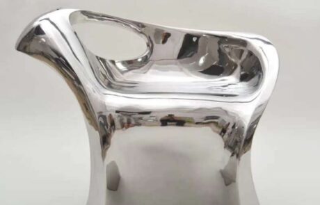 Solid abstract interior art Mirror Stainless Steel Chair Sculpture
