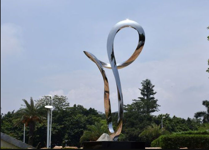Unique shape Custom Made Modern Stainless Steel Abstract Sculpture For Outdoor Art (2)