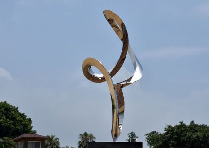 Unique shape Custom Made Modern Stainless Steel Abstract Sculpture For Outdoor Art (3)