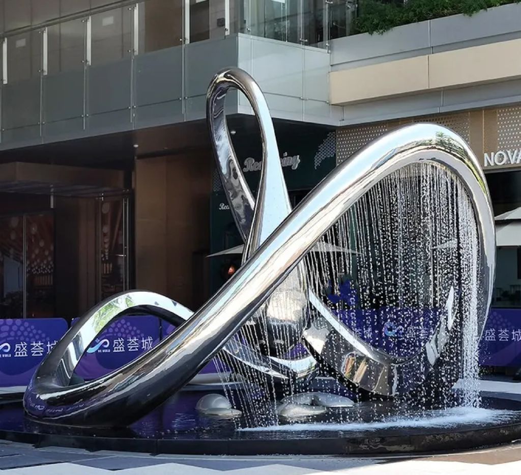curve stainless steel waterfall