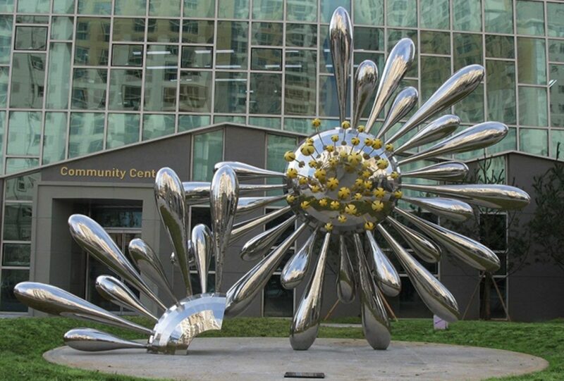Stainless Steel Sunflower Sculpture