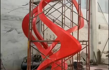 Crimson Steel sculpture