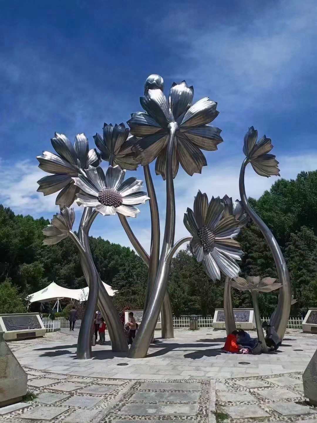 metal flower art