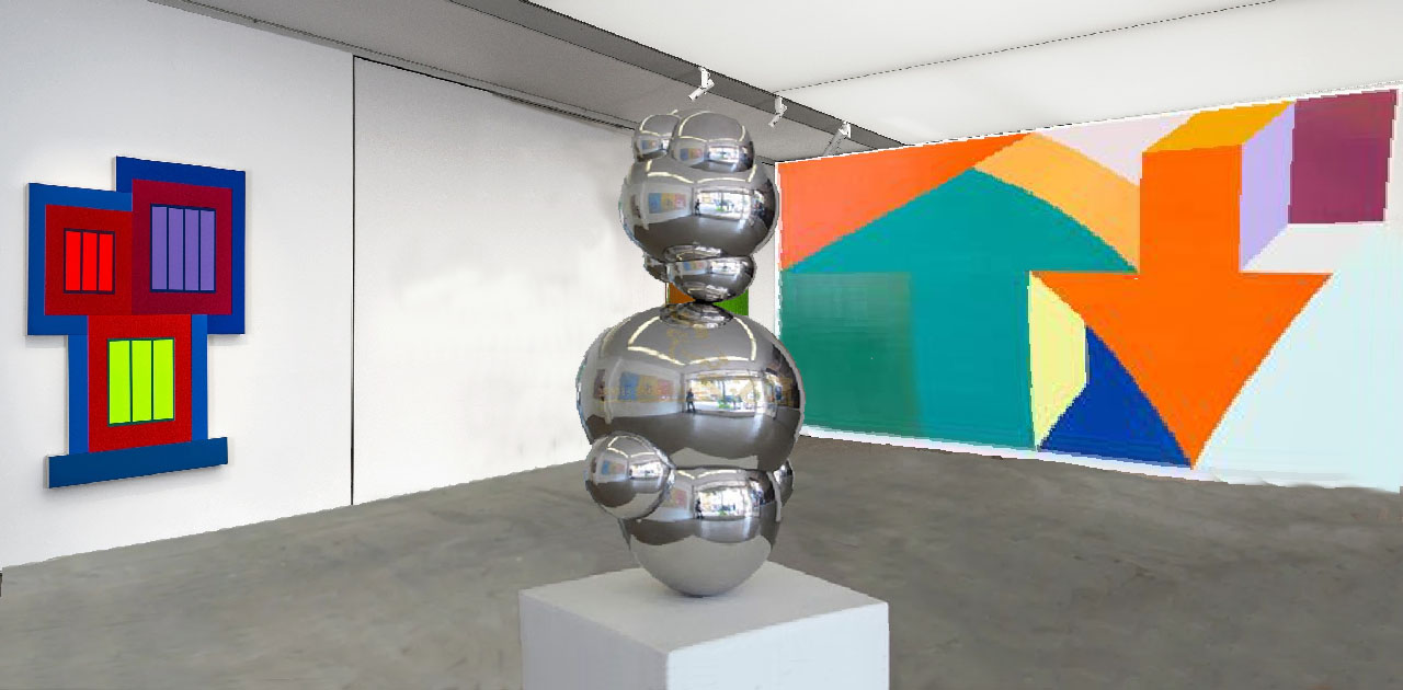 modernity art stainless steel exhibition gallery decor sculpture