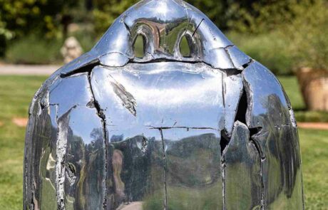 stainless steel maid sculpture