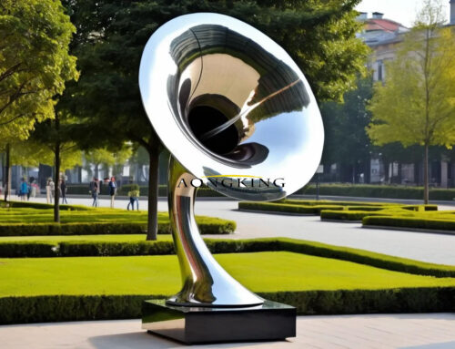 Aongking stainless steel gramophone sculptues 2024