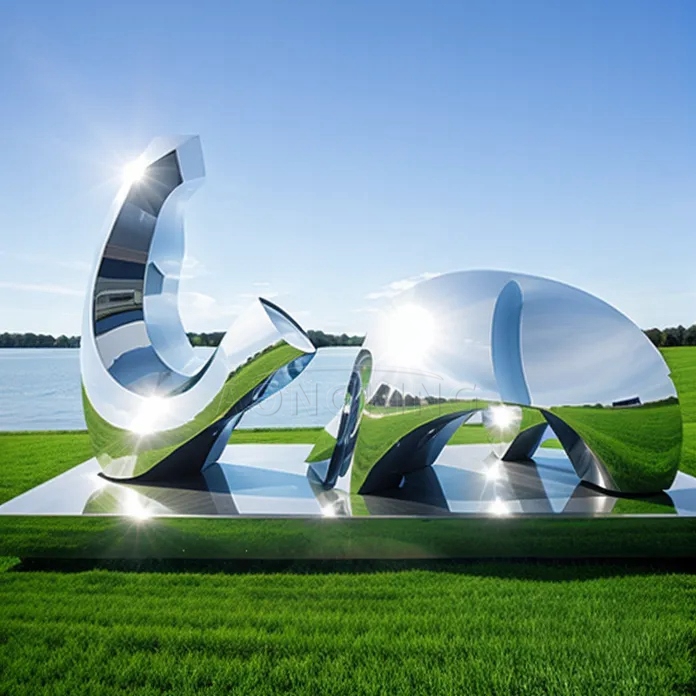 stainless steel Land art sculpture