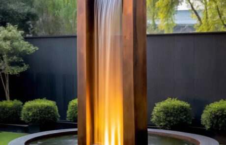 2019 best selling outdoor elaborate waterfall garden corten steel sculpture