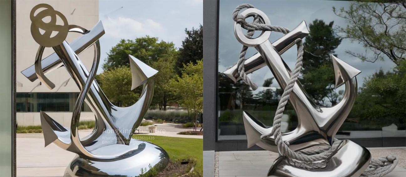 Aongking stainless steel modern contemporary sculpture