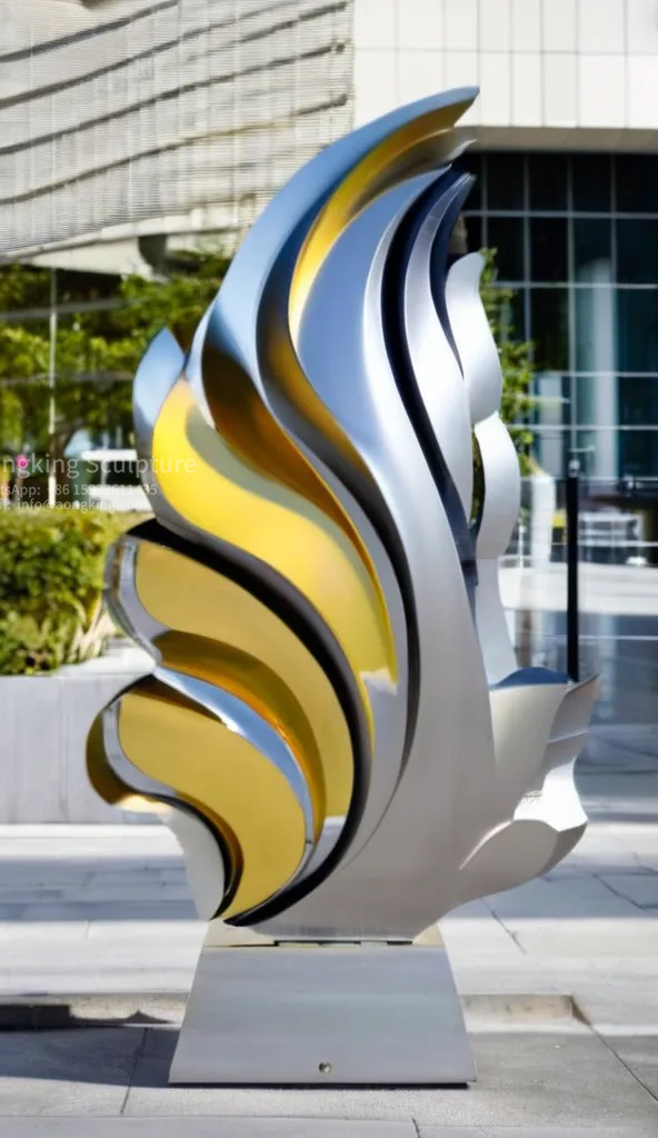 Aongking stainless steel sumptuous modern contemporary sculpture for Hotel Lobby