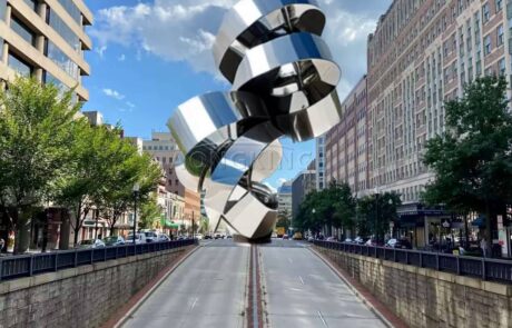 'Coiled Spring' downtown sculpture