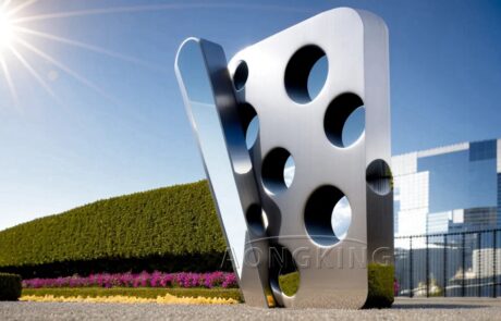 “Hole” road sign sculpture
