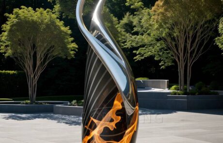 colored torch sculpture