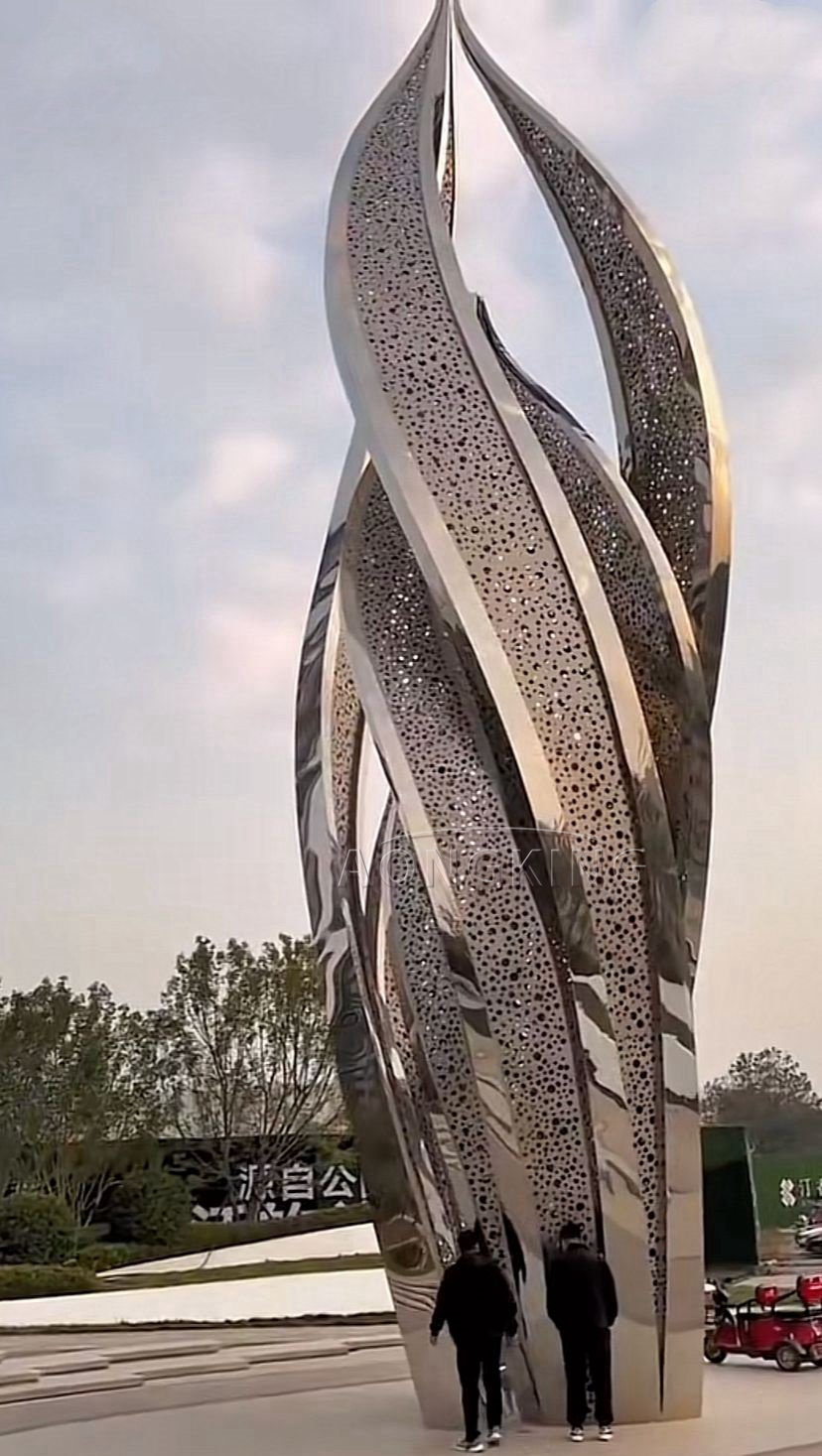 perforated rainforest plants sculpture