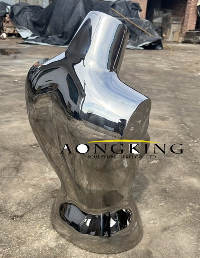 Aongking finished steel metal bust design 'Torso' BACK