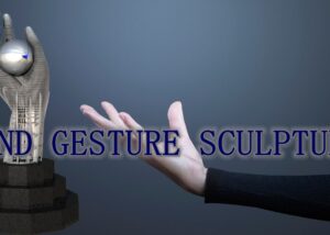 Hand gesture theme sculptures