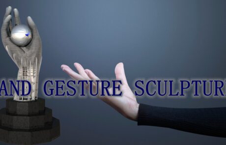 Hand gesture theme sculptures