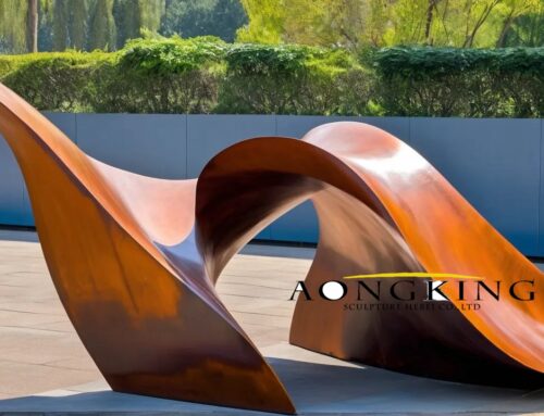 Aongking’s new project-Different curvatures design corten steel sculptures