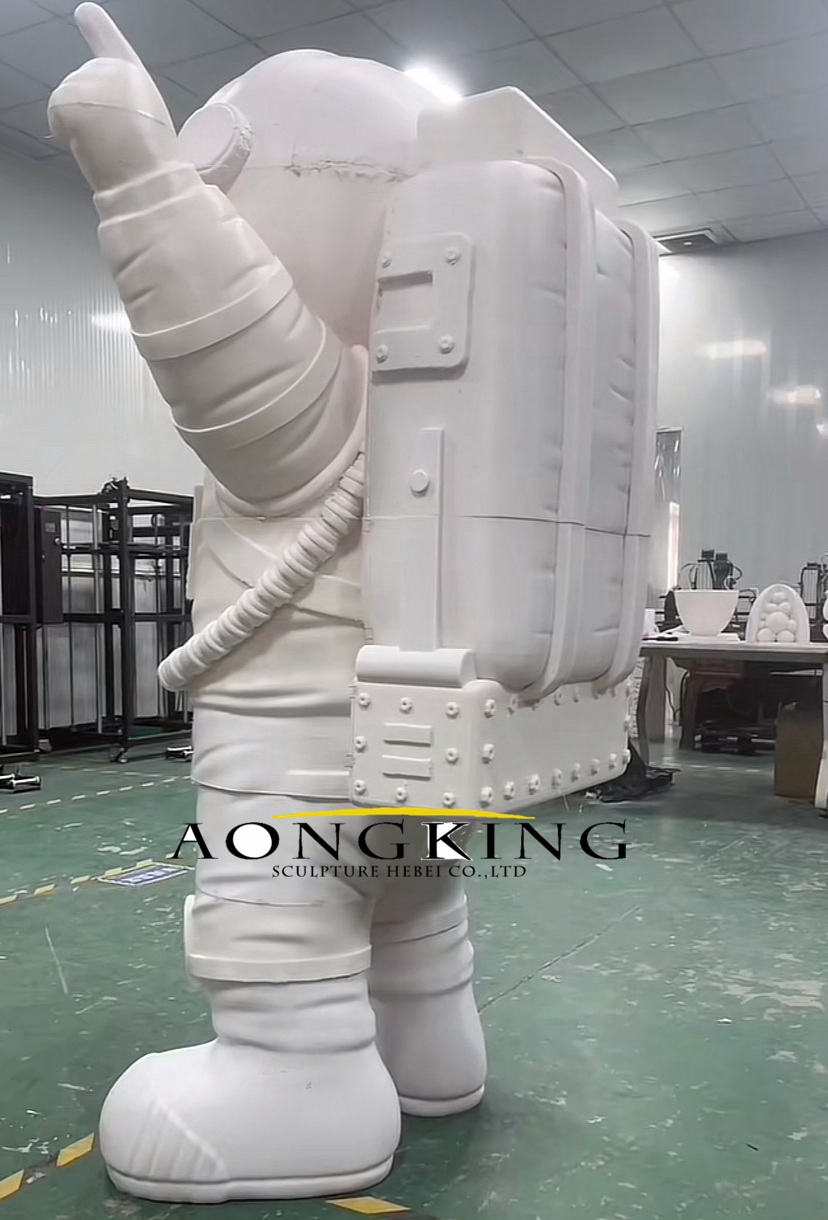 back of astronaut statue foam model
