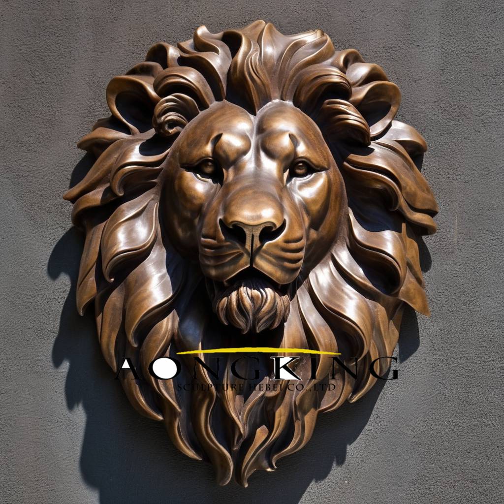 3D design bronze Florentine Lion Head