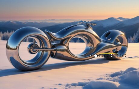 Industrial Steampunk motorcycle sculpture