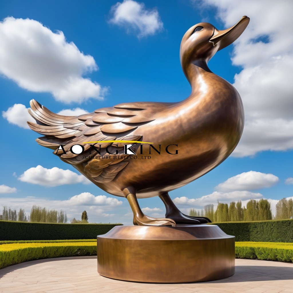 bronze Amarican Black Duck statue