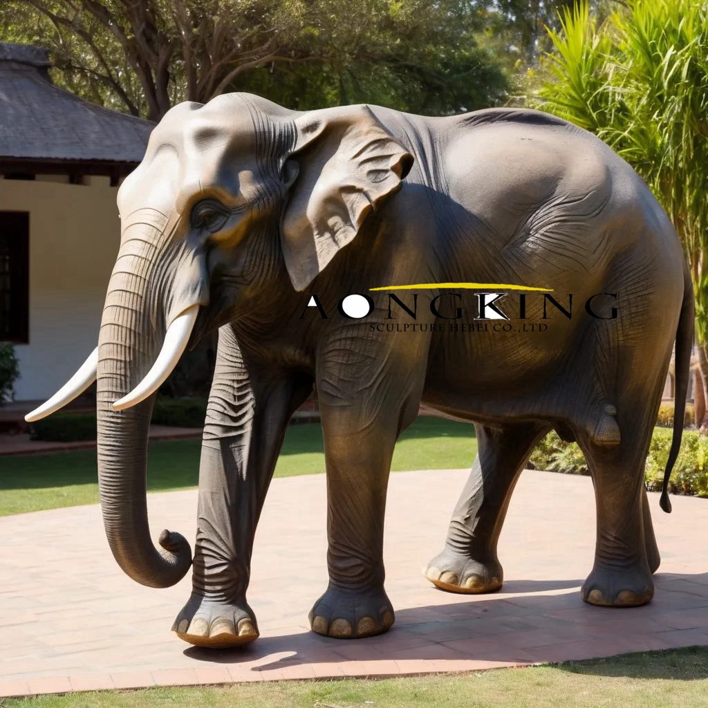 bronze Borneo elephant statue