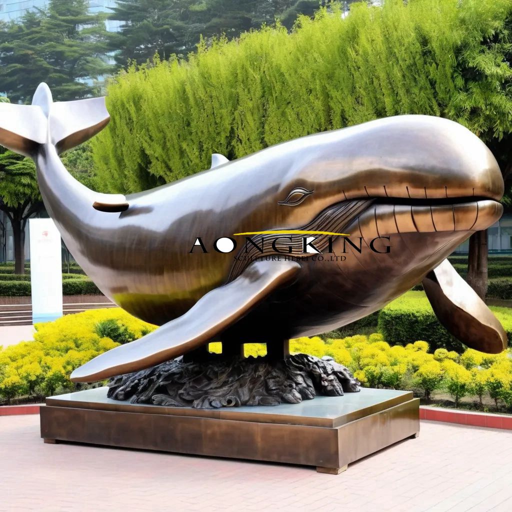 bronze Bottlenose Dolphin statue