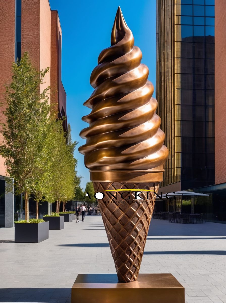 bronze Chocolate ice cream sculpture