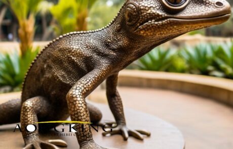 bronze Knob tailed gecko sculpture