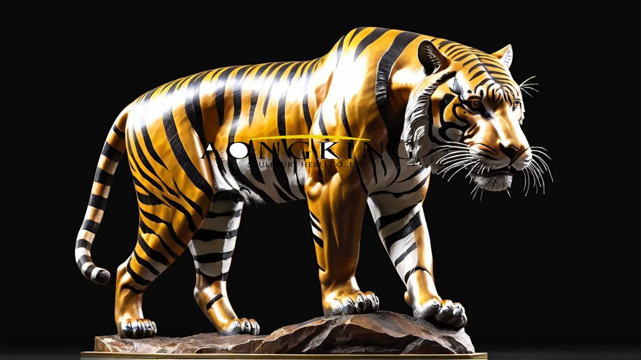 bronze Malayan Tiger statue for sale