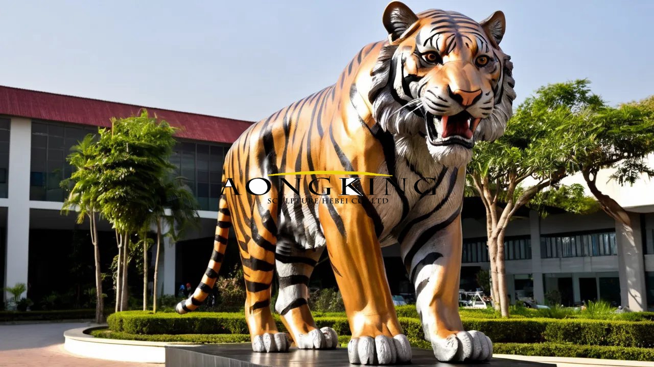 bronze Malayan Tiger statue