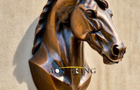 bronze Thoroughbred horse head